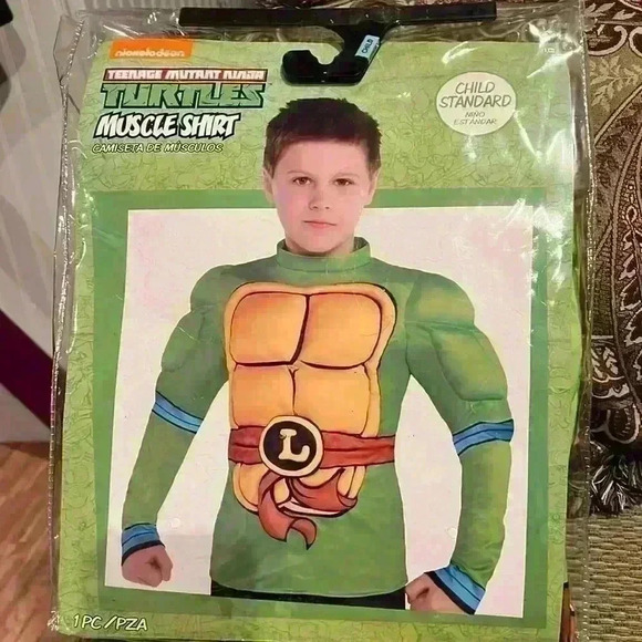 Teenage Mutant Ninja Turtle Childs muscle shirt costume Leonardo - Picture 1 of 7